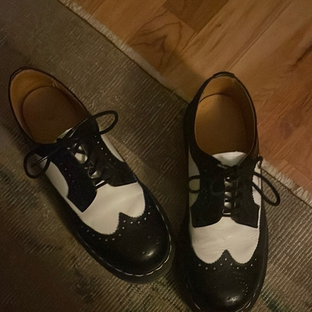 Black and White Oxford Shoes